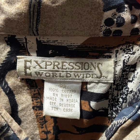 Expressions Multicolor Abstract Shirt - Picture 2 of 10